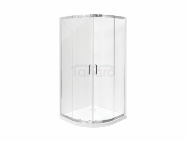 BESCO Kabina prysznicowa półokrągła Modern Chrom 90 x 190 szkło grafitowe MP-90-190-G