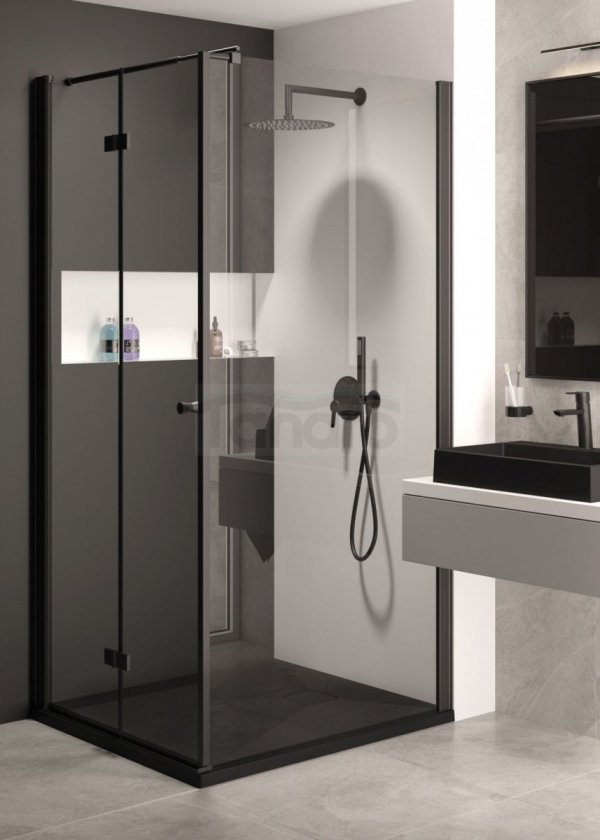 DEANTE Brodzik kwadratowy 90x90 czarny CORREO KQR_N41B