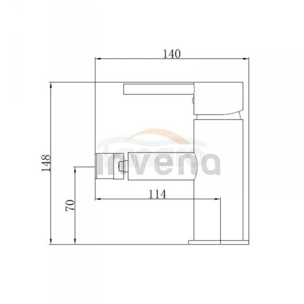 INVENA - Bateria bidetowa DAFNI czarna BB-88-004-C