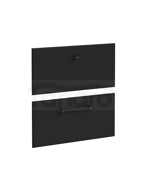 DEFTRANS szafka pod umywalkę z dwiema szufladami 60x60 Mo-re D60 czarny mat 291-D-06002