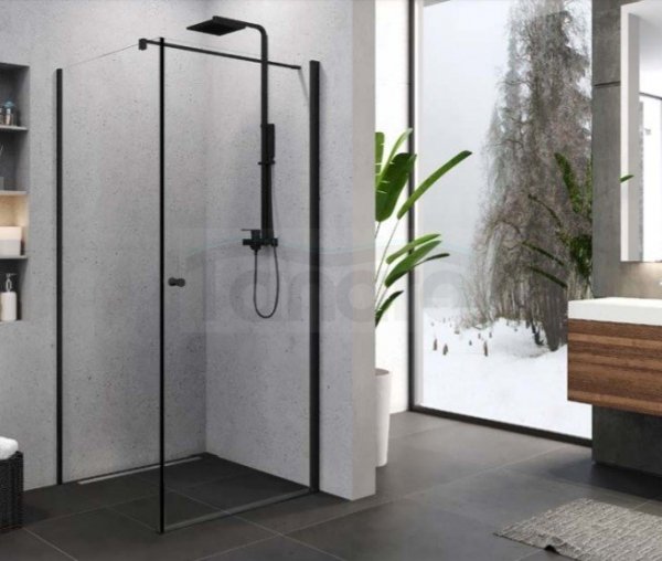 NEW TRENDY - Kabina kwadratowa czarne profile SUPERIA BLACK 6mm 90x90 K-0591