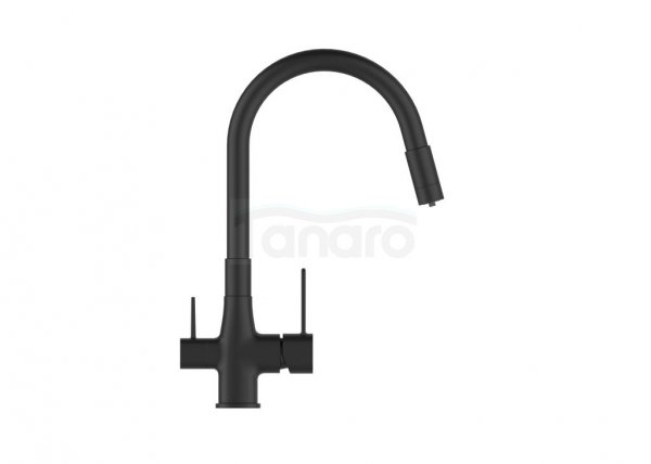 INVENA Bateria zlewozmywakowa z filtrem Glamour czarny BZ-02-F04-V