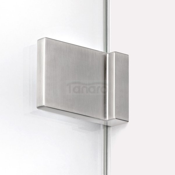 NEW TRENDY Drzwi wnękowe AVEXA NICKEL BRUSHED 1D P 130x200 szkło czyste 6mm Active Shield 2.0 EXK-8468