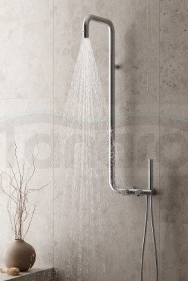 DEANTE - Deszczownica SILIA z baterią prysznicową Nero/Czarny Mat NQS_N4XM