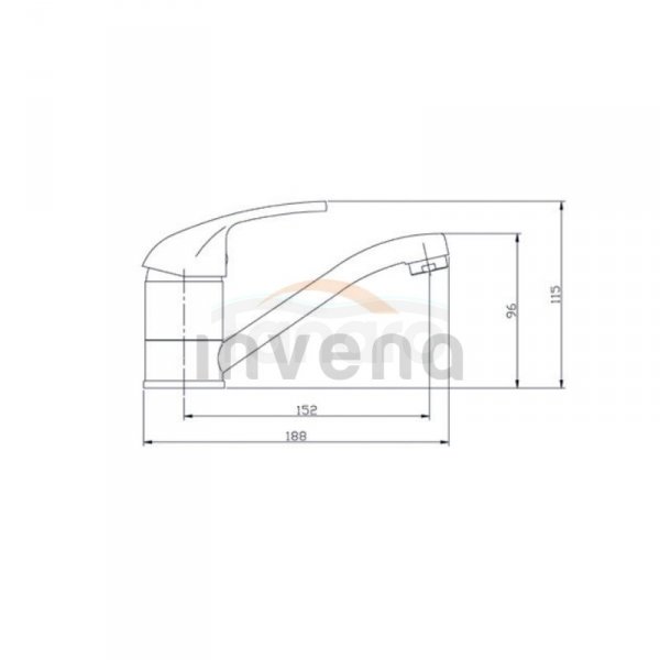 INVENA - Bateria umywalkowa z obrotową wylewką PEREA  BU-05-K01-Q