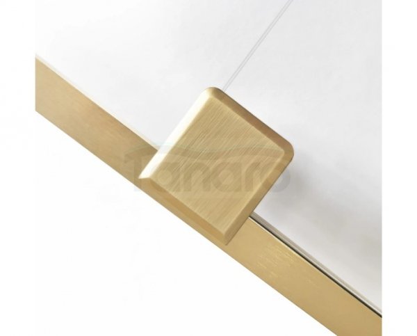 REA - Kabina Prysznicowa MONTANA Gold Brush / Złota Szczotkowana 130x90  /drzwi 130 + ścianka 90/