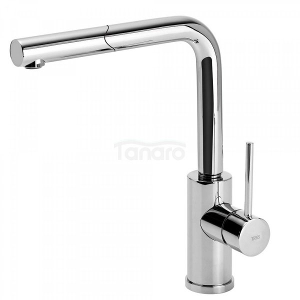 TRES - Bateria zlewozmywakowa stojąca z wyciąganą wylewką TOP-TRES chrom 162437