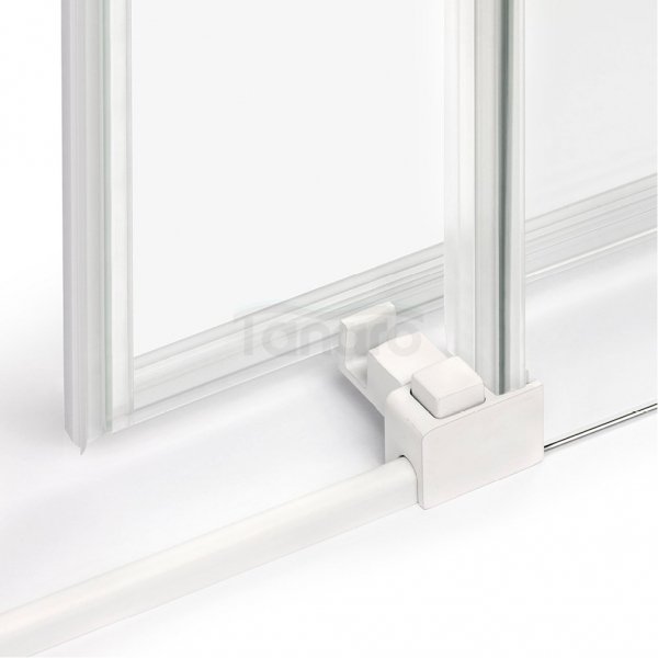 NEW TRENDY Drzwi wnękowe prysznicowe przesuwne PRIME WHITE 150x200 D-0410A/D-0411A