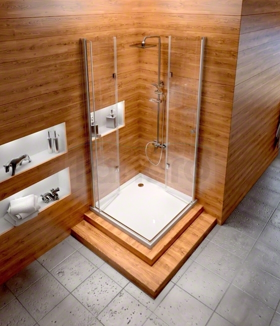 REA - Kabina prysznicowa kwadratowa składana FOLD N2 80x80x190 powłoka Easy Clean