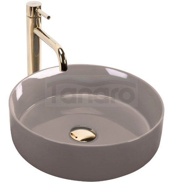 REA - Umywalka nablatowa SAMI Beige Shiny