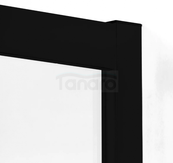 NEW TRENDY Kabina prysznicowa Suvia Black z brodzikiem 90x90 półokrągła ZS-0010