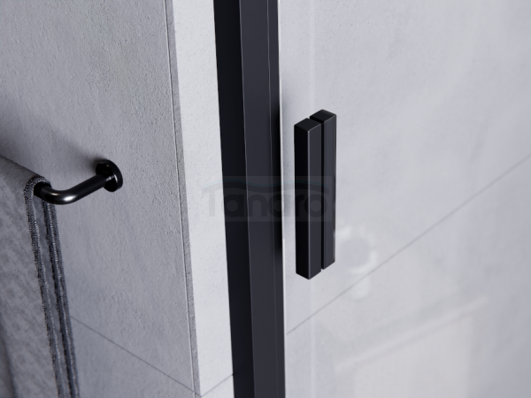 BESCO Drzwi prysznicowe przesuwne Zarya Black 100 DZB-100