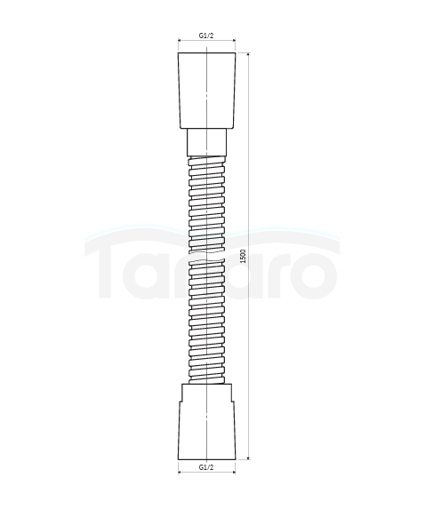 OMNIRES wąż prysznicowy, 150 cm złoty szczotkowany 023-XGLB