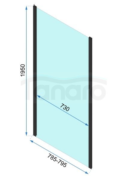 REA - Kabina Prysznicowa Przyścienna RAPID SLIDE Black-Czarna  /drzwi 100 + ścianka 80 x2 + ramię x2/