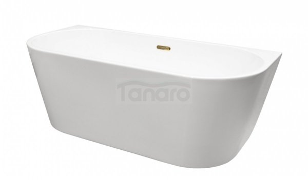 BESCO Wanna wolnostojąca Vica New 170 + klik-klak chrom z przelewem slim #WAS-170VN