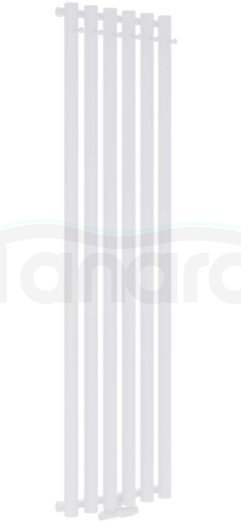 AQUAFORM - Grzejnik łazienkowy ASAMI PLUS pionowy 1800X242 371W / przył. dolne 50MM z wieszakami biały  GRŁ-G/AP-1800X242-B