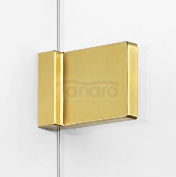 NEW TRENDY Kabina prysznicowa walk in Avexa Gold Brushed, jednoelementowa, z wieszakiem relingowym. Grubość szkła 8mm 80x200 EXK-7035