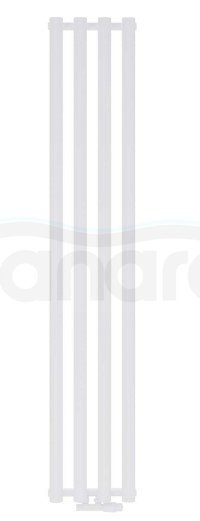 AQUAFORM - Grzejnik łazienkowy ASAMI pionowy 1500X512 625W / przył. dolne 50MM biały  GRŁ-G/A-1500X512-B