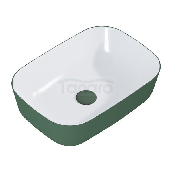 ELITA UMYWALKA NABLATOWA RENI BICOLOR WHITE HG / FOREST GREEN MATT RE040460896150