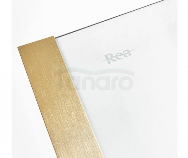 REA - Kabina Prysznicowa MONTANA Gold Brush / Złota Szczotkowana 140x90  /drzwi 140 + ścianka 90/
