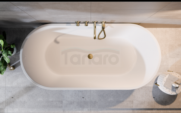 BESCO Wanna wolnostojąca Deeva 170x80 + maskownica odpływu złota #WWA-170-DZL