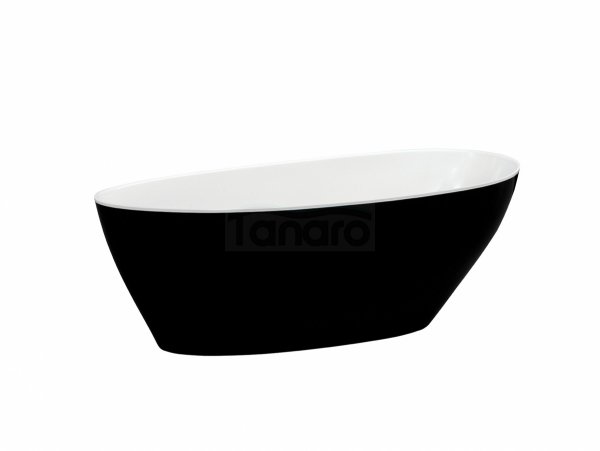 BESCO Wanna wolnostojąca 170x72 Goya B&amp;W  klik-klak chrom #WMD-170-GBW