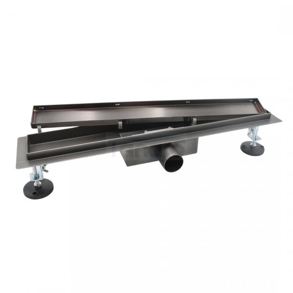AQUALINE Odpływ liniowy podłogowy 2w1 60cm grafitowy LG04600