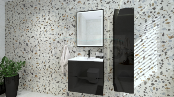 LAVITA Szafka wisząca Kolorado Black Glossy 600