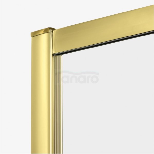 NEW TRENDY Kabina prysznicowa PRIME LIGHT GOLD drzwi przesuwne 100x80x200  D-0420A/D-0223B