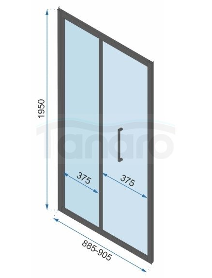 REA - Kabina Prysznicowa Narożna RAPID FOLD Black - Czarna /drzwi 90 + ścianka 80