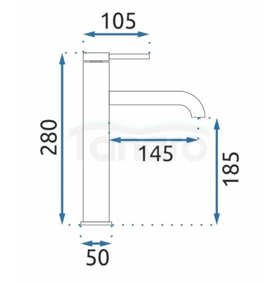 REA - Bateria umywalkowa SPOT Chrom Wysoka