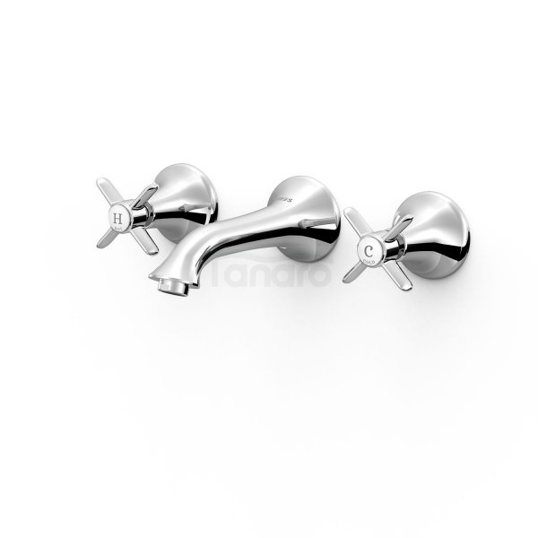 TRES CLASIC Bateria dwuuchwytowa podtynkowa umywalkowa- chrom 24215102
