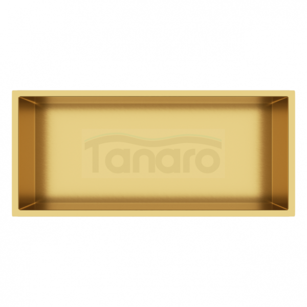 BALNEO WALL-BOX ONE Gold Półka wnękowa ze stali nierdzewnej złota 45x20x10 cm