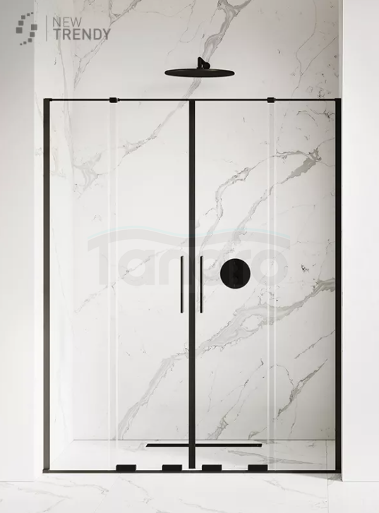 NEW TRENDY Drzwi prysznicowe przesuwne 160x200 SMART BLACK EXK-4121