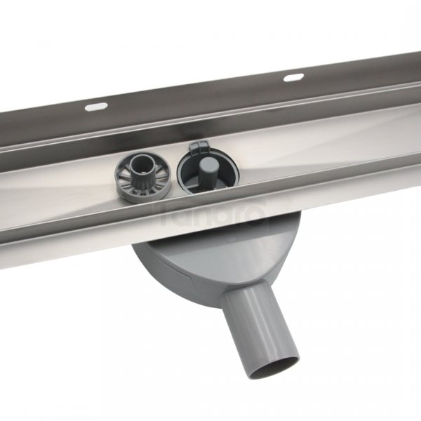AQUALINE Odpływ przyścienny 2w1 z obrotowym syfonem 360° 120cm LSR041200