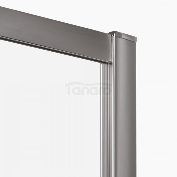 NEW TRENDY Kabina prysznicowa PRIME GUNMETAL BRUSHED 1D prostokątna P 110x90x200 szkło czyste 6mm Active Shield 2.0 K-4830