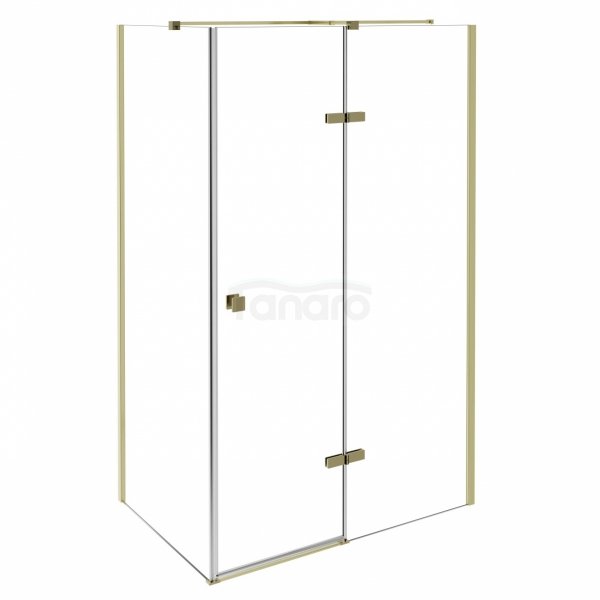 BESCO Kabina prysznicowa Pixa Gold 120x80 Prawa PPP-128-195G