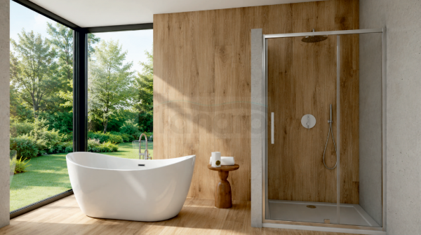 AQUAFORM Drzwi wnękowe otwierane INDIGO chrom 90x200 AQ.103-601102