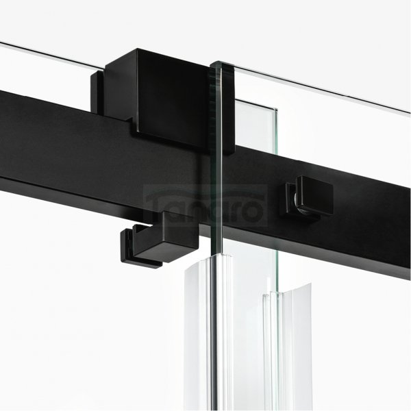 NEW TRENDY Kabina prysznicowa SOFTI BLACK X 1D prostokątna L 100x120x200 szkło czyste 8mm Active Shield 2.0 EXK-5383