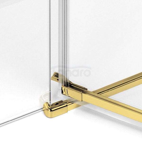 NEW TRENDY Kabina prysznicowa podwójne drzwi uchylne AVEXA GOLD SHINE Linia Platinium 80x80x200 EXK-1692
