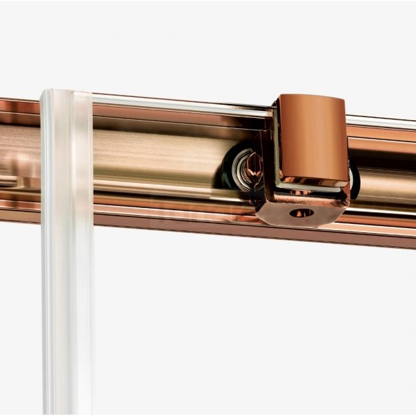 NEW TRENDY Kabina prysznicowa PRIME COPPER BRUSHED 2D prostokątna 80x100x200 szkło czyste 6mm Active Shield 2.0 D-0808A/D-0813A