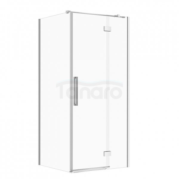 CERSANIT - Set C88 - Kabina Prostokątna CREA na zawiasach 90x80X200  PRAWA Chrom szkło transparentne  S601-292