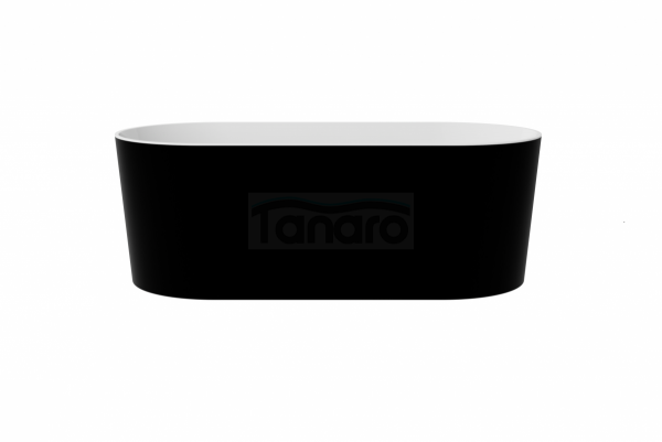 BESCO Wanna wolnostojąca Lova B&amp;W 160x74 + klik-klak chrom #WWM-160LBKS