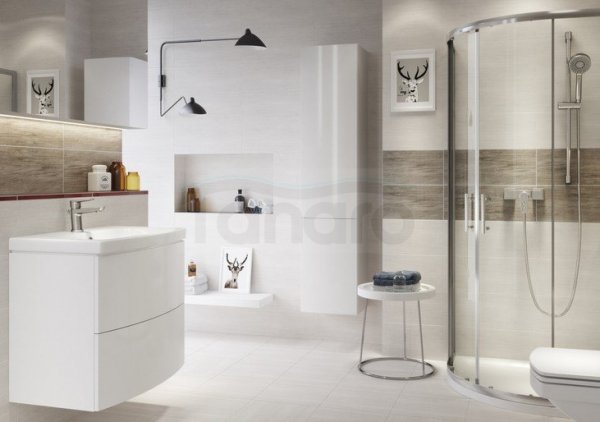 CERSANIT - Bateria natryskowa ścienna MILLE CHROM Solution S951-031