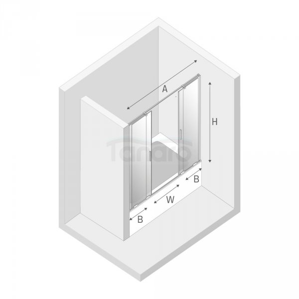 NEW TRENDY Parawan nawannowy SMART BLACK 140x150 EXK-4208