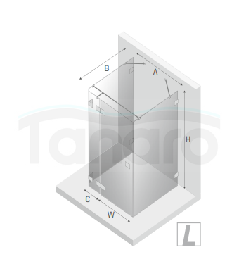 NEW TRENDY Kabina prysznicowa przyścienna AVEXA 80x90x200 EXK-2445