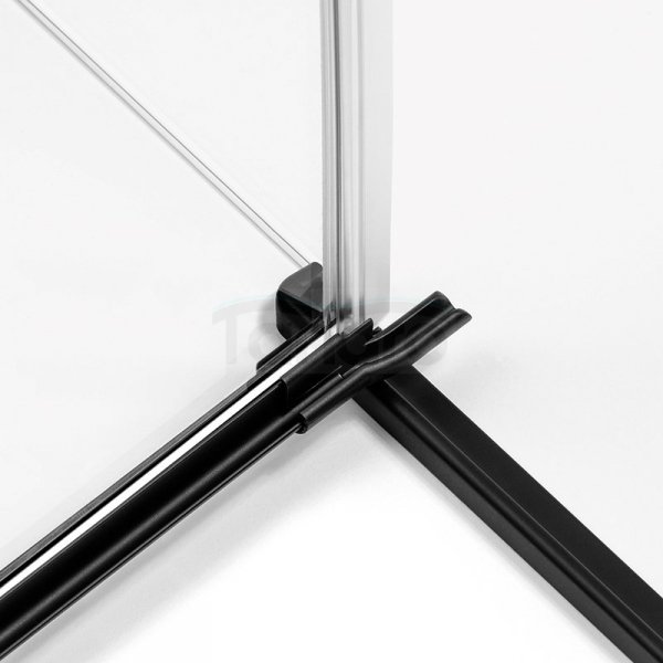 NEW TRENDY - Drzwi wnękowe prysznicowe AVEXA BLACK 100cm EXK-1550/51 