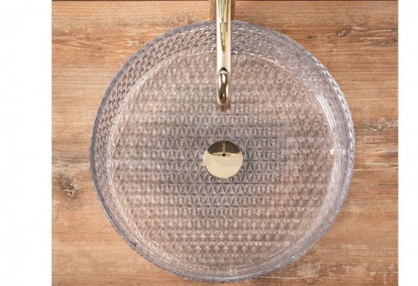 REA - Umywalka nablatowa CRISTAL Transparent 39