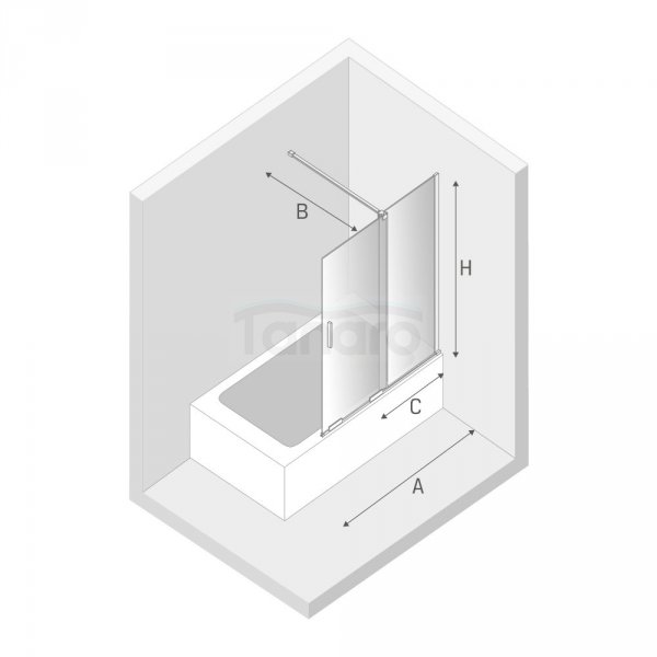 NEW TRENDY Parawan nawannowy przesuwny SMART 160x150 EXK-4102