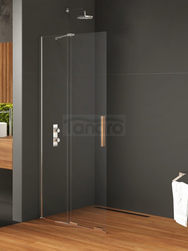 NEW TRENDY Kabina prysznicowa walk in Smart, przesuwna, wspornik skośny 110x200 EXK-4088-WU